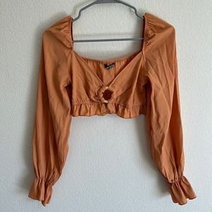 Shein thin long sleeve cute crop